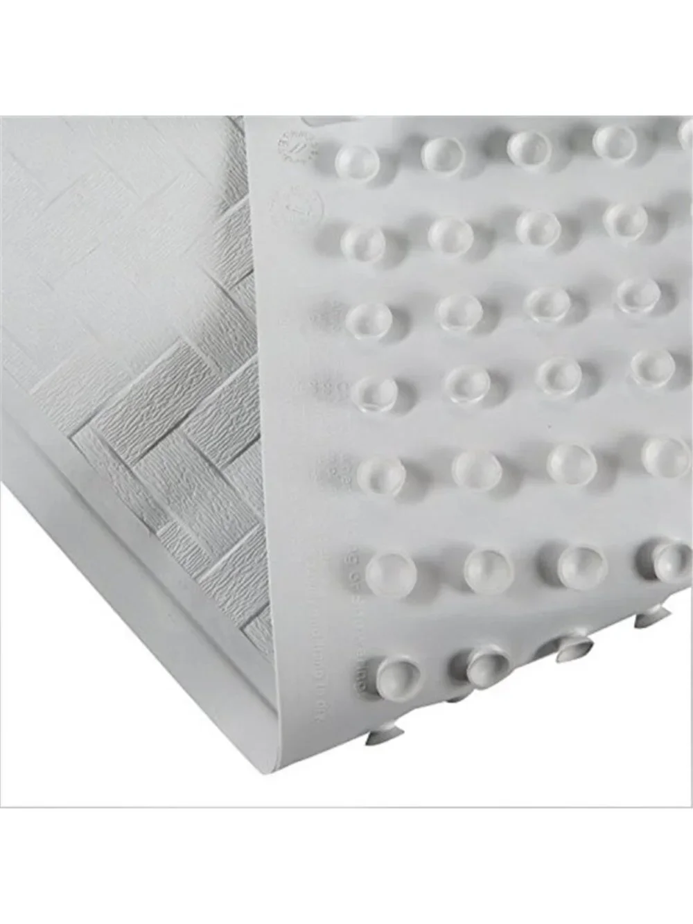 Rubber Bath Mat Non Slip Shower Mat Suction Cup Safety Mat Waterproof White